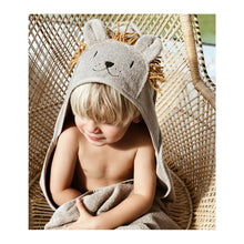 Load image into Gallery viewer, Albert Hooded Baby Towel - Lion stone beige
