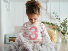 Load image into Gallery viewer, Dusty Pink &amp; White Breton Striped T-Shirt -  Number 3
