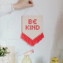 Load image into Gallery viewer, Be Kind Tasseled Embroidery Kit
