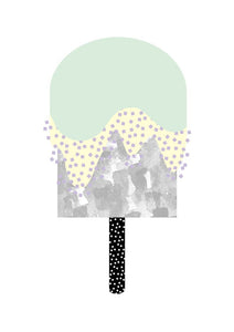 Minty Ice Lolly Print