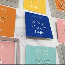 Load image into Gallery viewer, Indi + Will X Lee:Lie  - collaboration - Shapes - Doube half circle stud earrings
