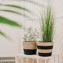 Load image into Gallery viewer, Black Dip Seagrass Planter
