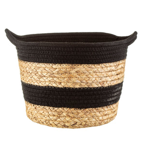 Black Rope & Grass Stripe Basket