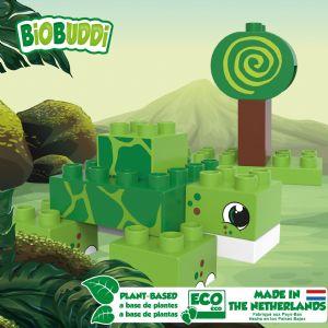 BiOBUDDi - Swamp Turtle/Snail 2 in 1 - Eco Friendly Block Set - 12 Blocks